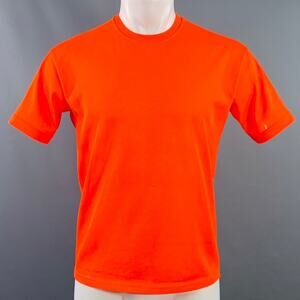 JIL SANDER Size M Orange Neon Jersey Polyester Crew-Neck T-shirt